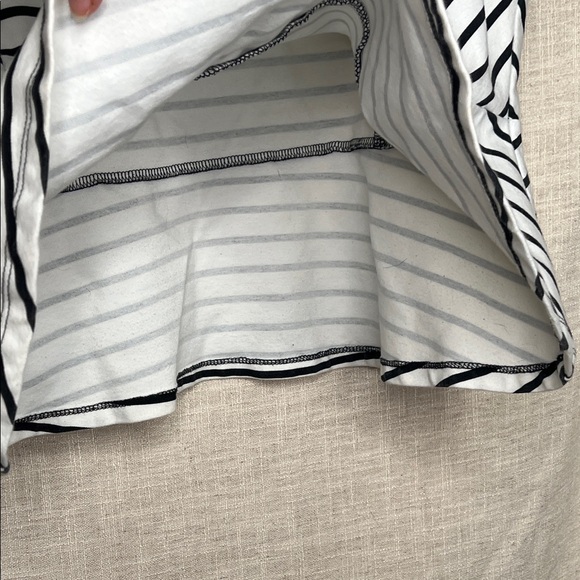 Ann Taylor Peplum Black and White Striped Tank Top - Picture 3 of 4